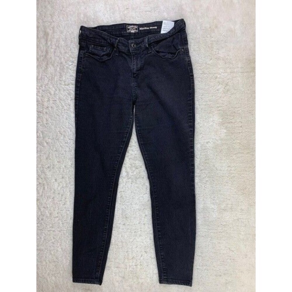 Levi Signature Size 12 s Womens Jeans Mid Rise Skinny Stretch Black
